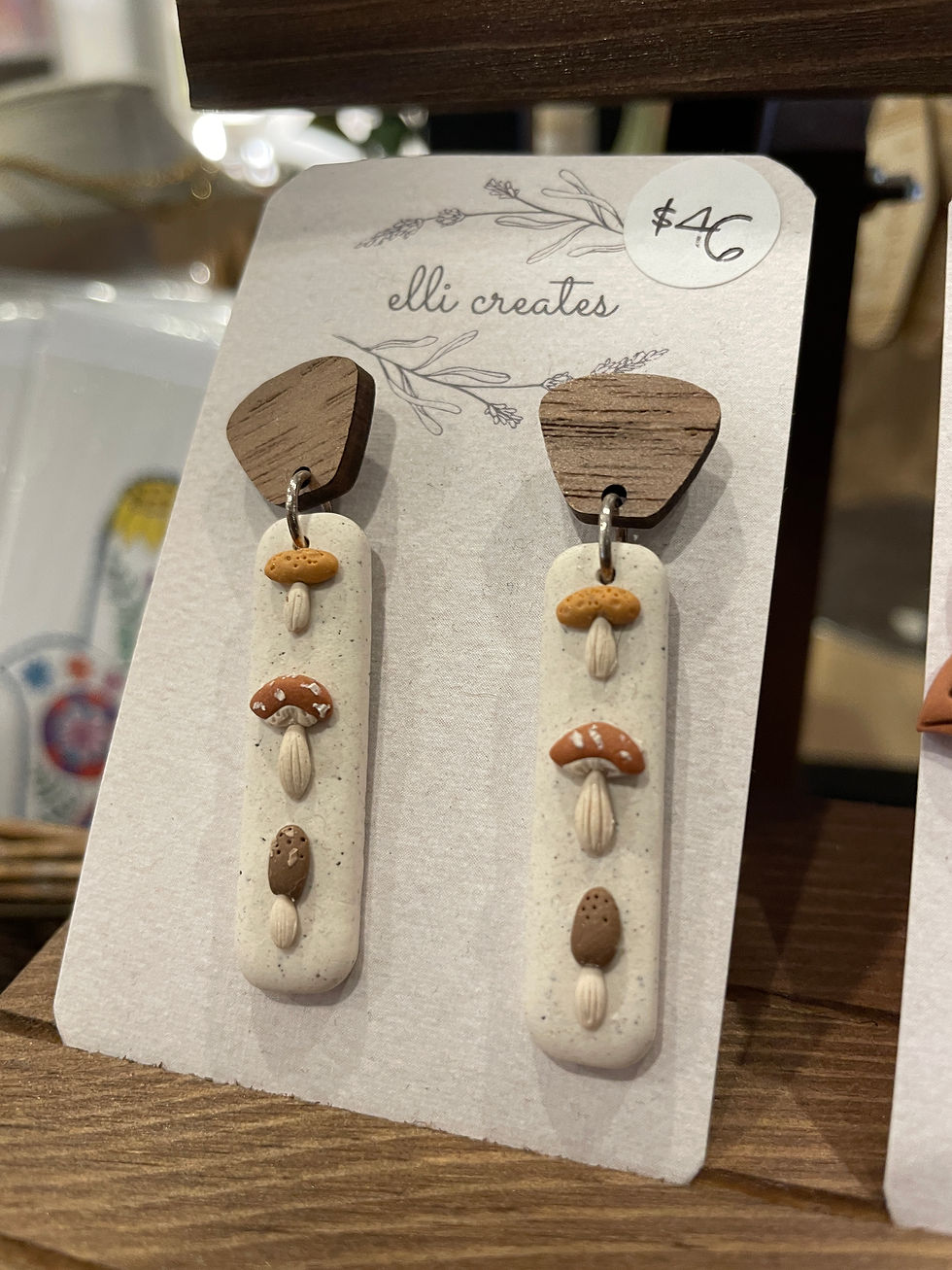 Mini Mushroom Earrings by Elli Creates