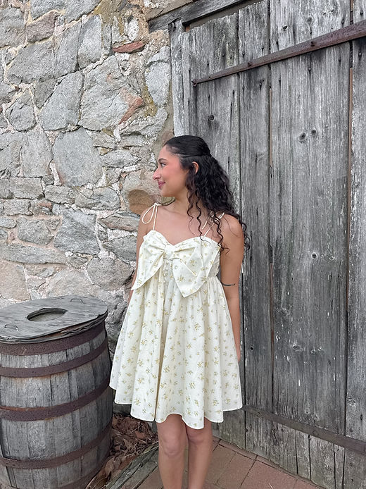 ophelia mini dress Step into elegance with the Ophelia Mini Dress. Crafted from crepe fabric, this dress is adorned with exquisite pearl embellishments, perfect for any event surrounding your big day. Available to