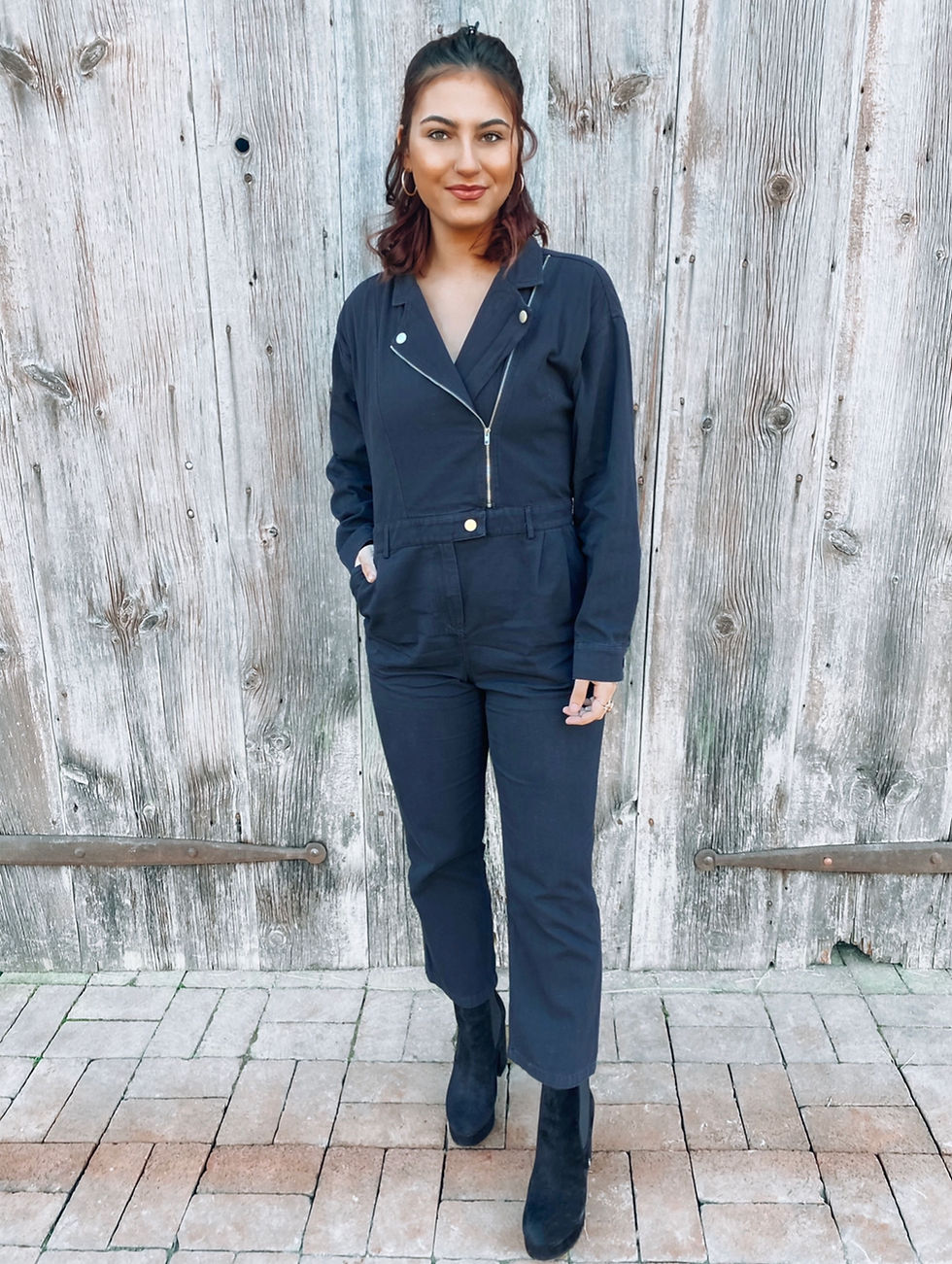 Thumbnail: Denim Utility Jumpsuit