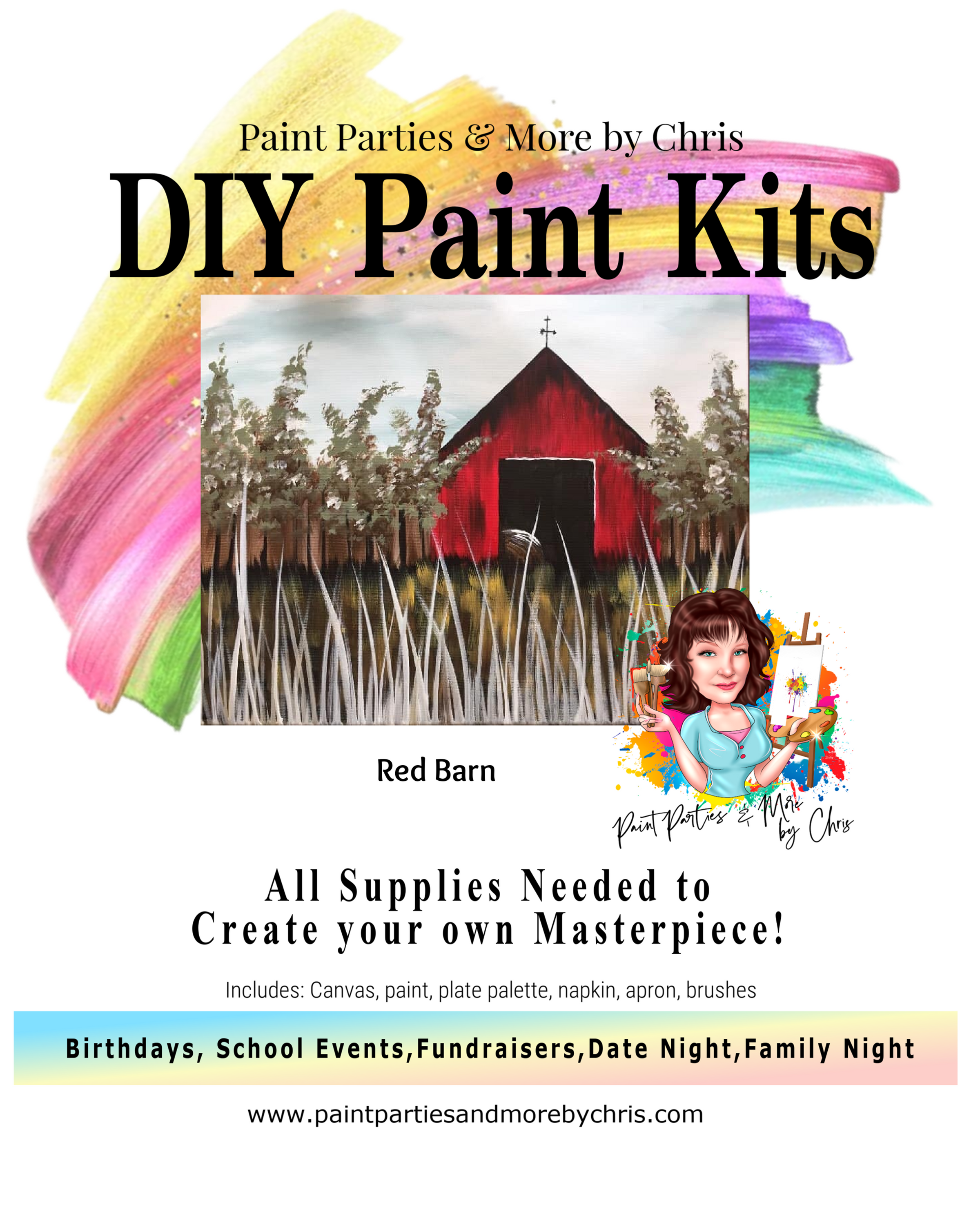 Red Barn DIY Paint Paty KIt
