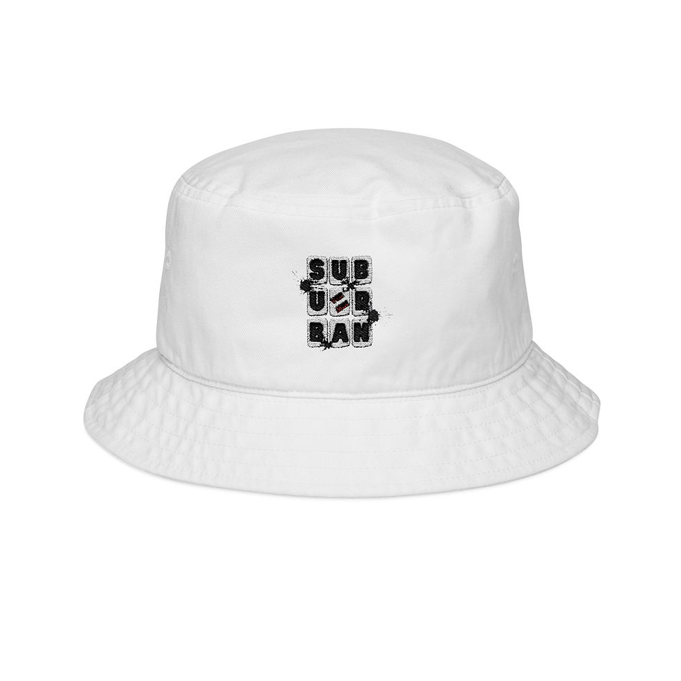  Adult Embroidered Bucket Hat - Suburban Vermin - Square Design