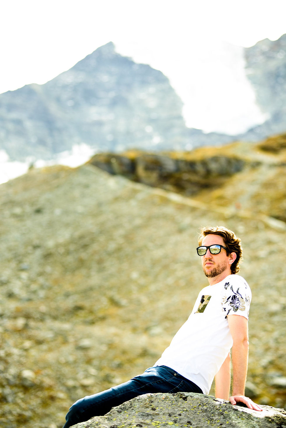 Brad in front of the glacier