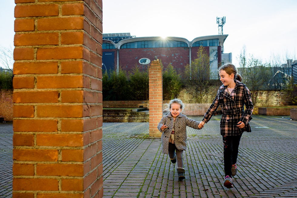 Amelia and Skye running together