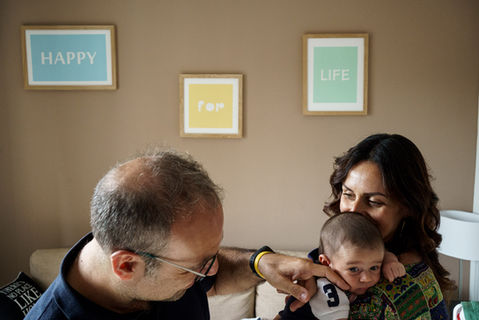 "happy for life" on the wall in the nursery