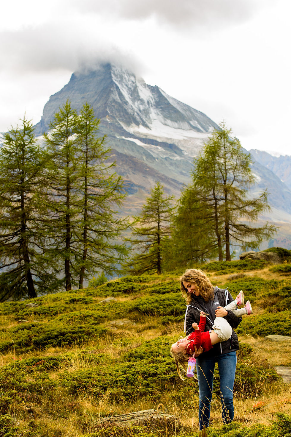 Me holding Skye in the mountains