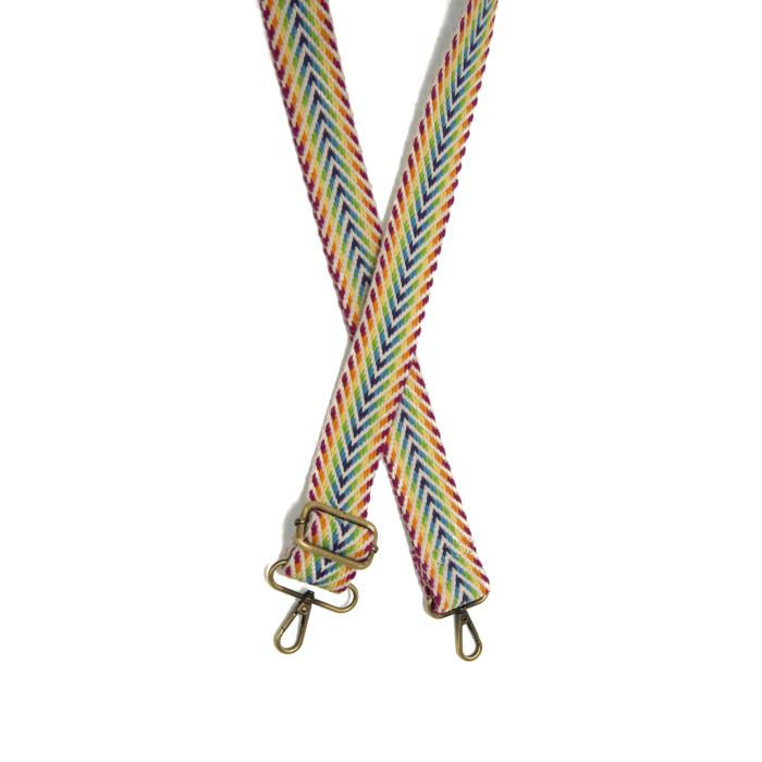 1.5" RAINBOW CHEVRON WOVEN GUITAR STRAP