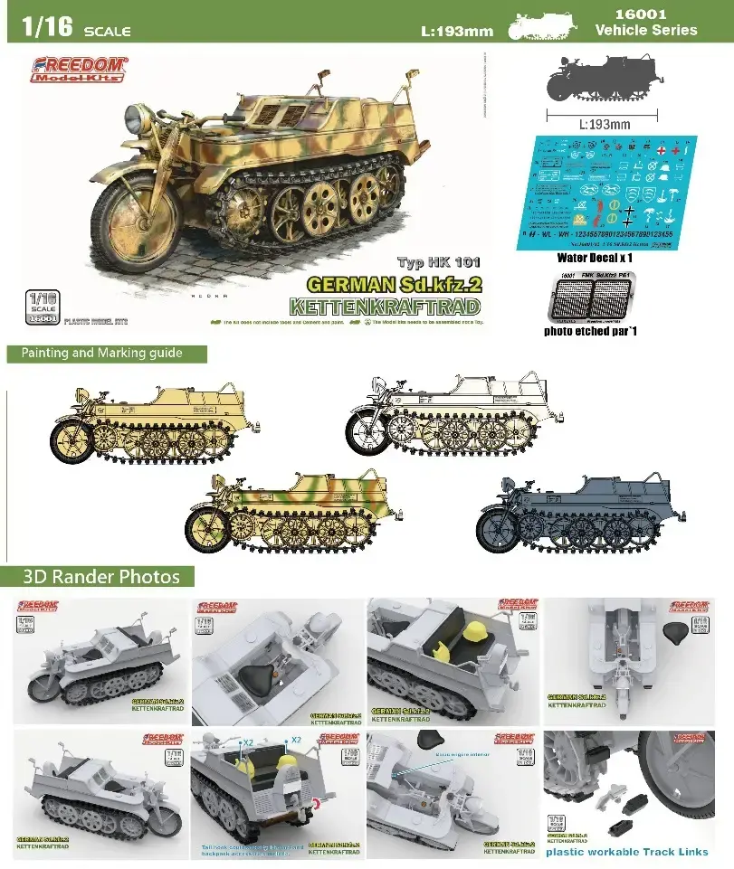 Thumbnail: 1/16 WW.II German Army Sd.Kfz.2 Kettenkraftrad