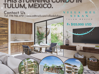 Looking for the ultimate Caribbean getaway? Look no further than this stunning condo in Tulum.