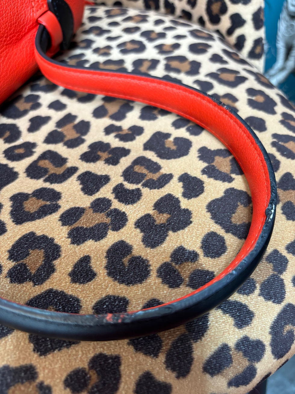 Thumbnail: Louis Vuitton Red Lockme Bag Leather Calfskin Bag MM
