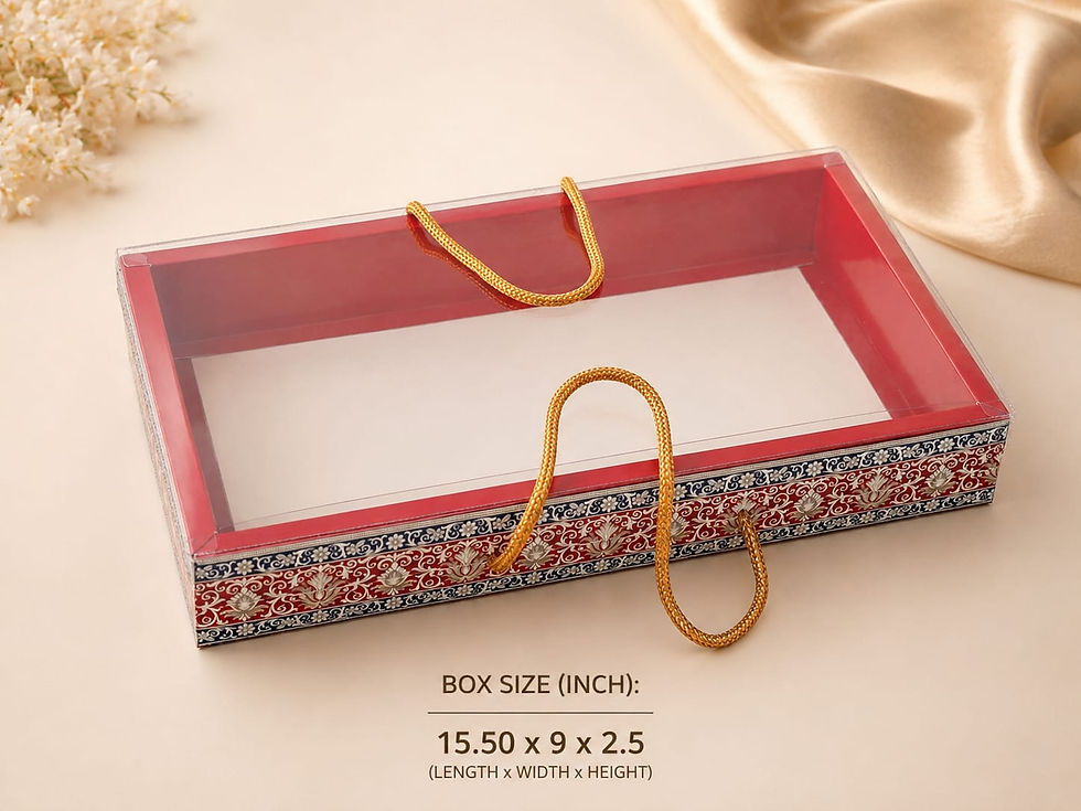 Wide-angle view of festive hampers arranged for Rakshabandhan and Diwali gifting
