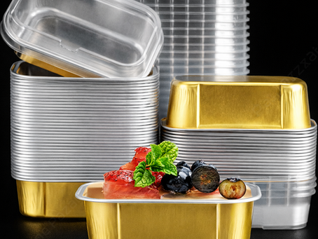 Innovative Baking Solutions with Rectangular Gold Foil Aluminium Containers