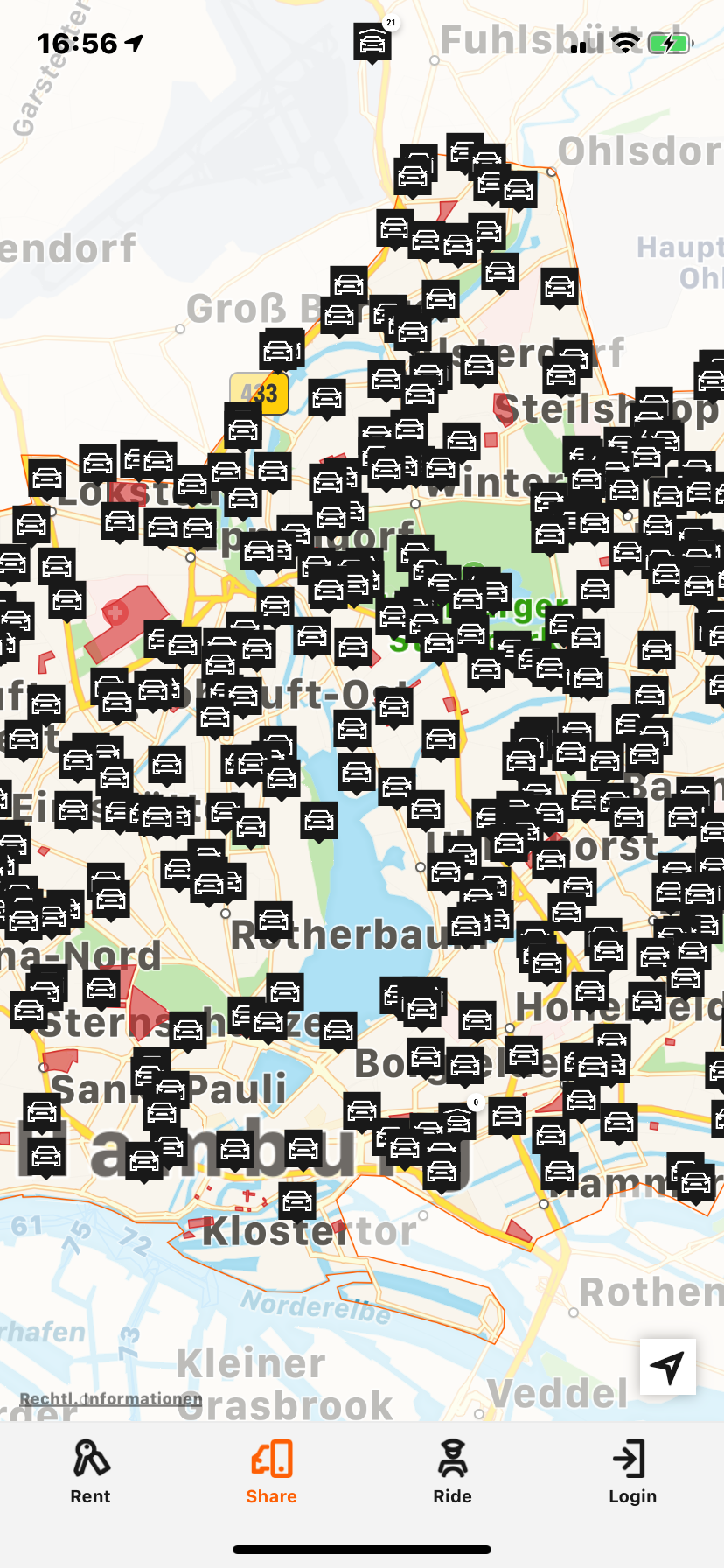 Sixt caharing App Screenshot