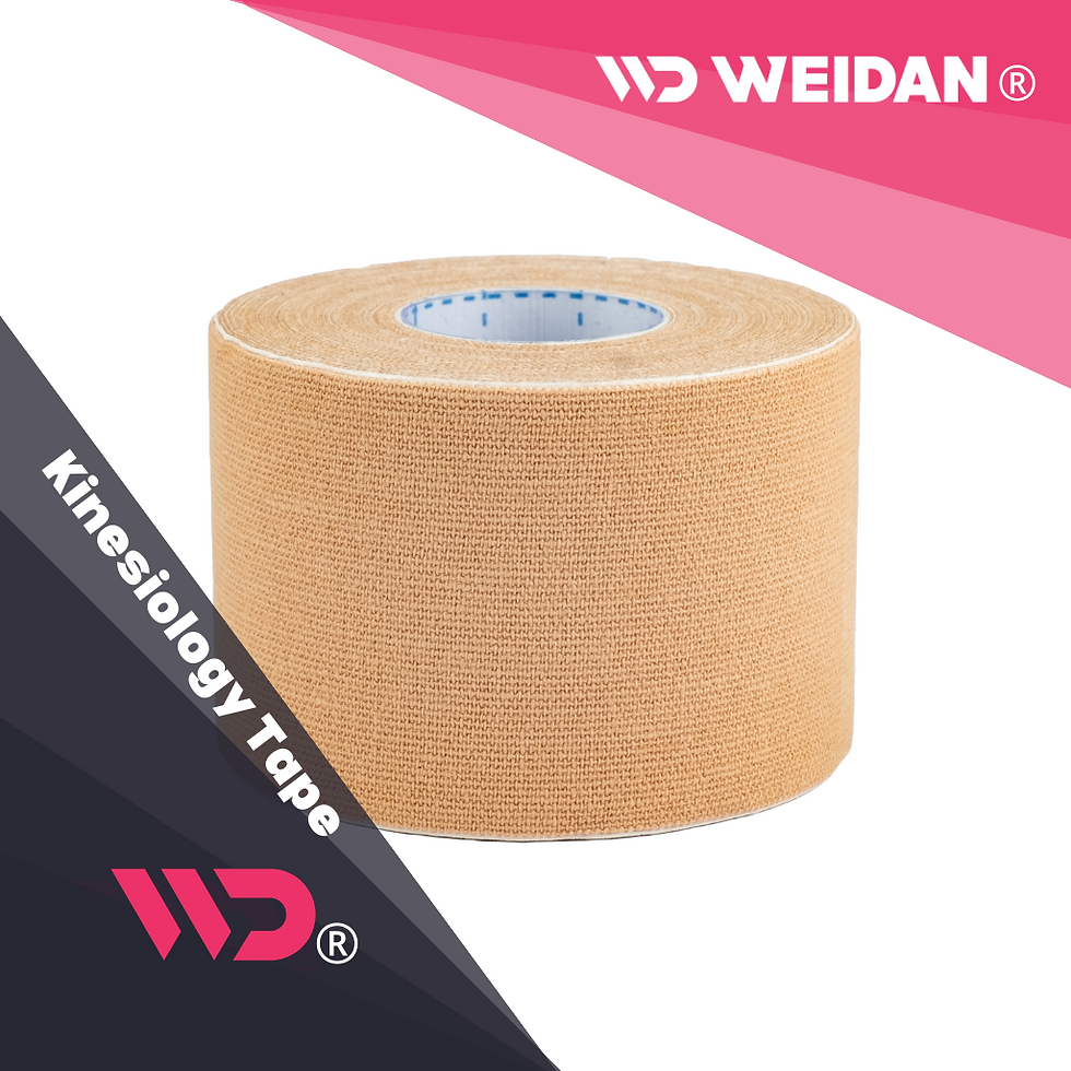 Thumbnail: WEIDAN Kinesiology Tape for Badminton - Physiotherapy - 5 cm x 5 m - Beige