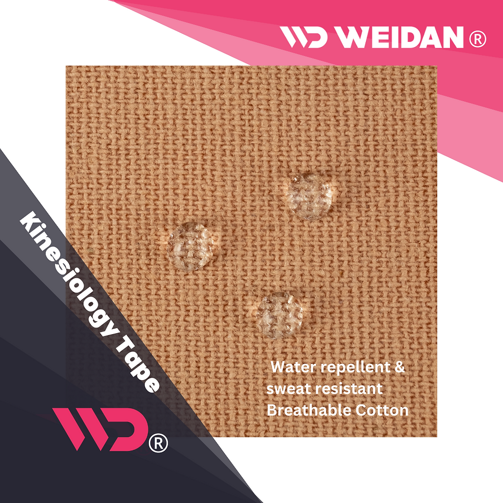 Thumbnail: WEIDAN Kinesiology Tape for Badminton - Physiotherapy - 5 cm x 5 m - Beige