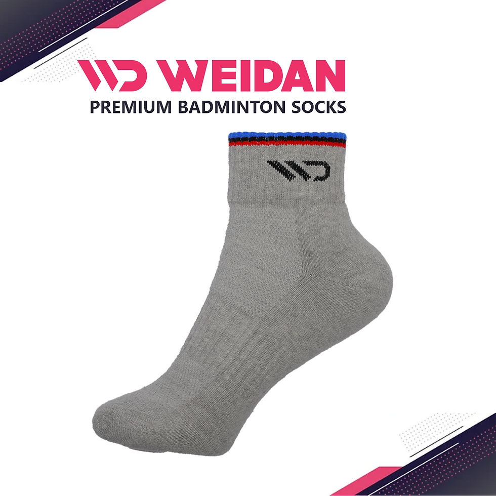 Thumbnail: WEIDAN Premium Badminton Socks - Cotton - Set of 3 Pairs