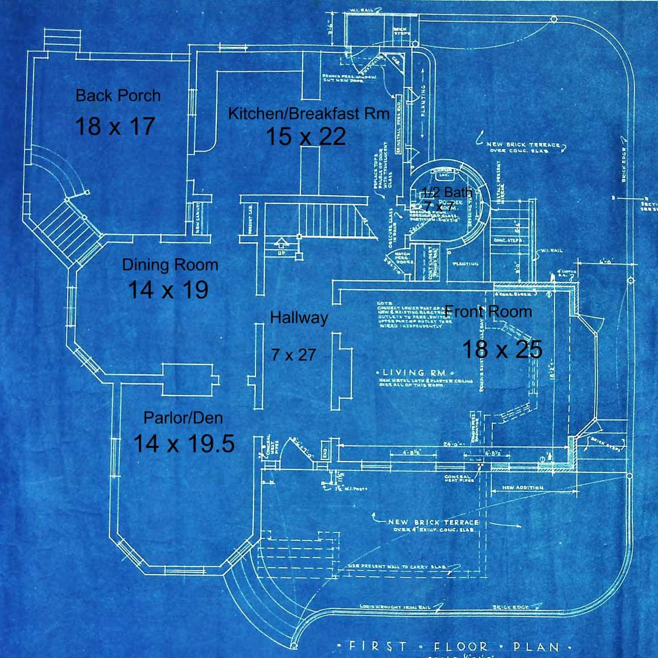 Blueprint of First Floor