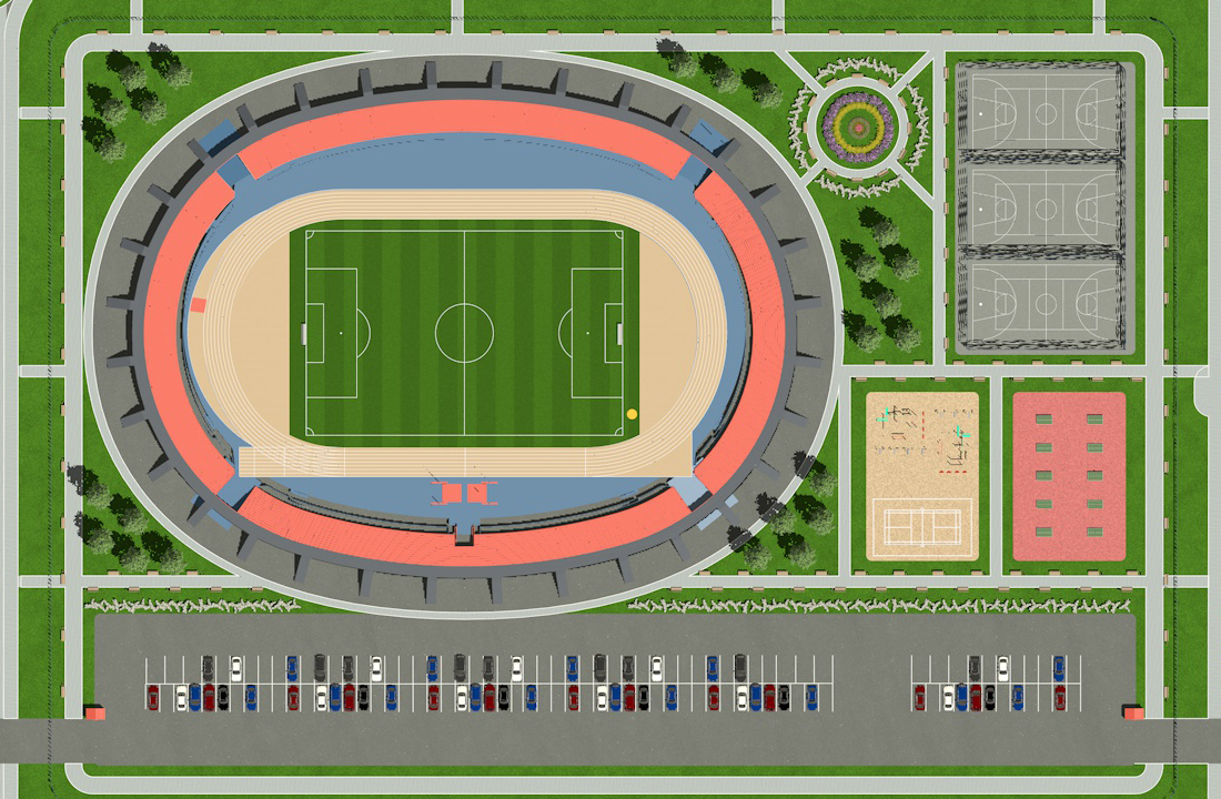 Спортивное ядро стадиона схема