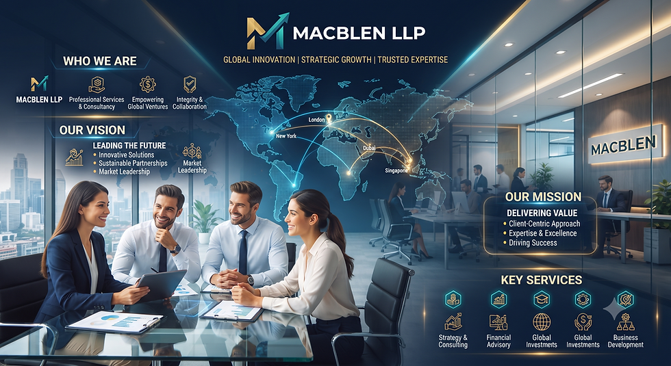 Macblen LLP global vision mission and key services overview