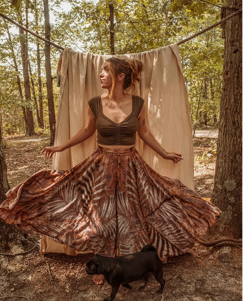 Thumbnail: Boho Hand Dyed Palazzo Pants