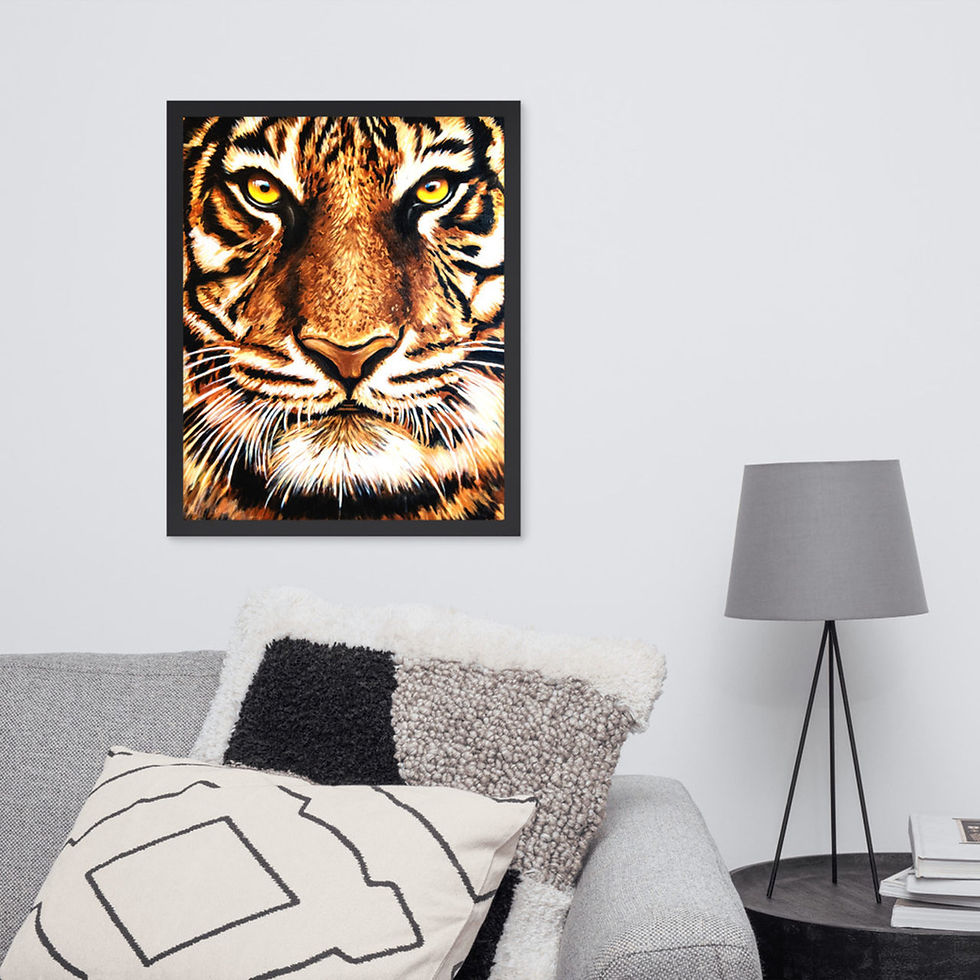 Miniatura: Quadro Decorativo Tigre Animal de Poder