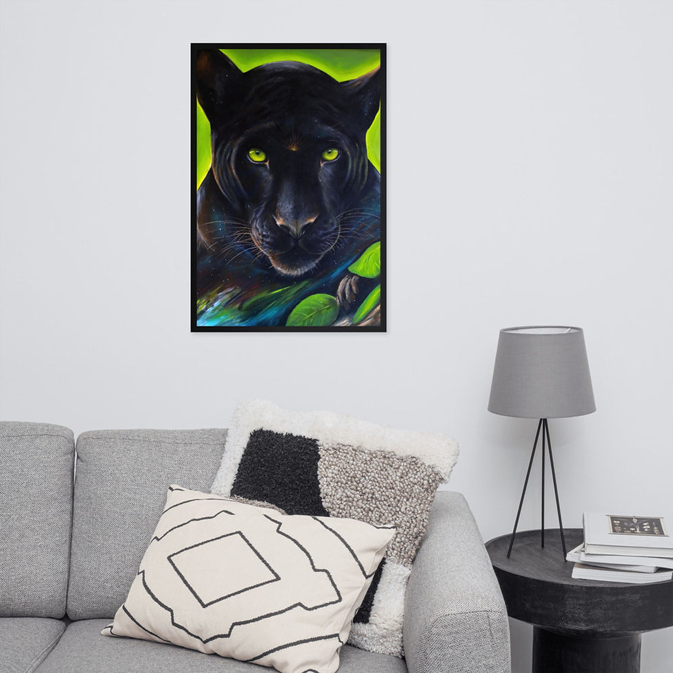 Miniatura: Quadro Decorativo Animal de Poder Pantera Negra