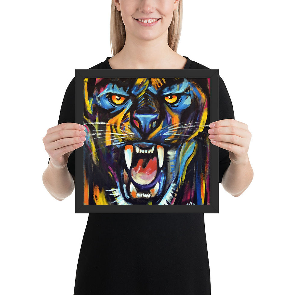 Miniatura: Quadro Decorativo Animal de Poder Pantera Negra