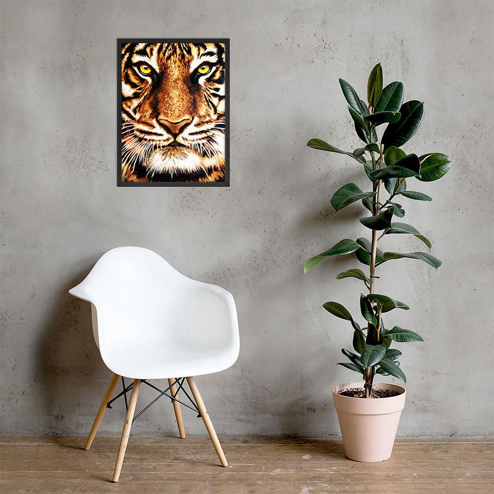 Miniatura: Quadro Decorativo Tigre Animal de Poder
