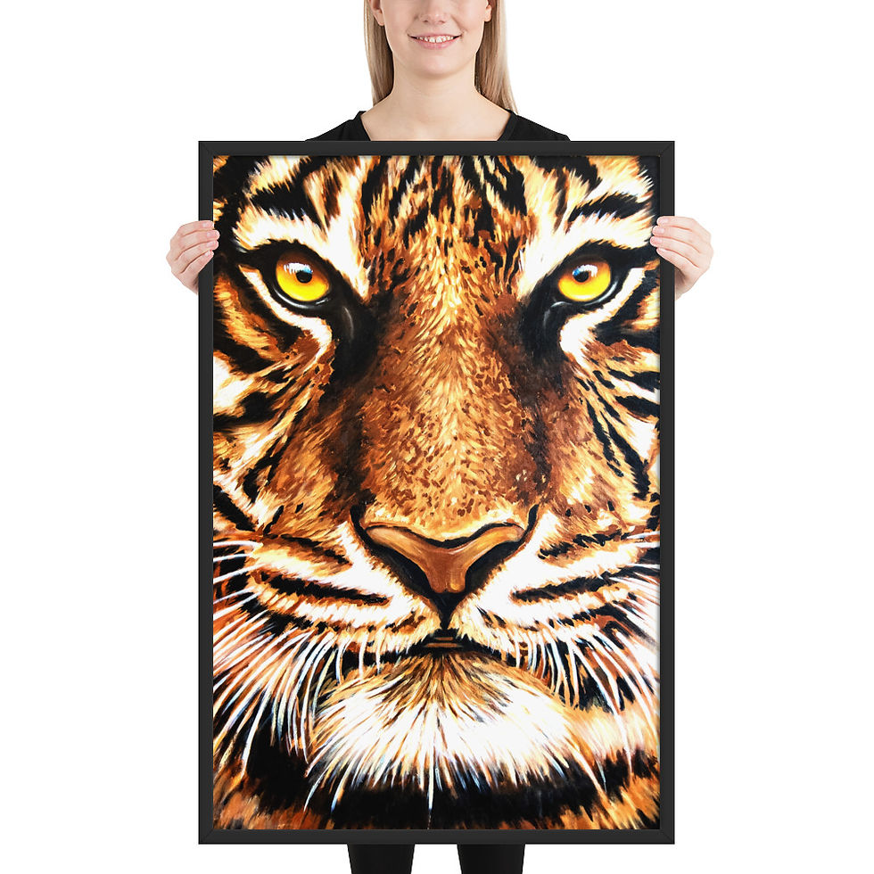 Miniatura: Quadro Decorativo Tigre Animal de Poder