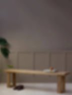 handmade oak bench, perfect piece of furniture for a studio apartment