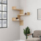 Wall Mounted Stylish Floating Corner Shelf great for optimising storage space in studio apartment