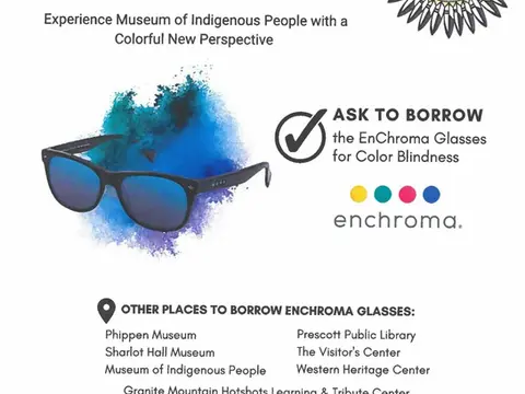 Experience Prescott Musums EnChroma Glasses for Color Blindness Flyer