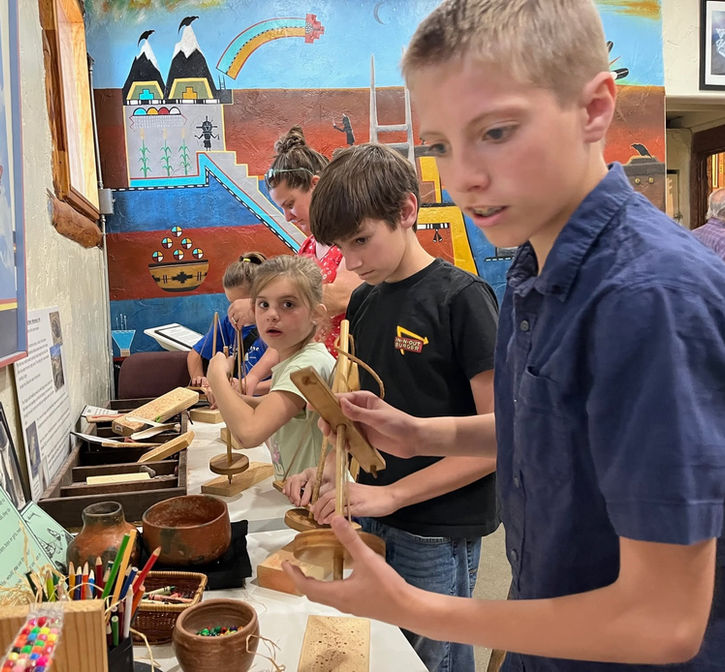 Young Visitors at the MIP at a hands on activity at the museum.