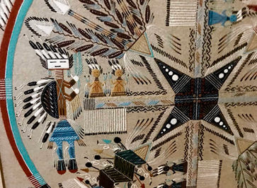 Exhibit of sand painting in permanent collection 