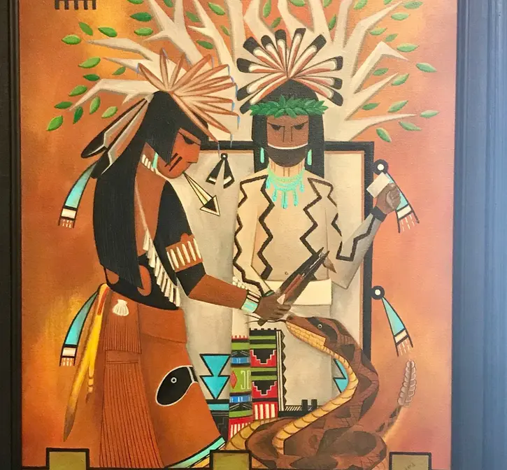 Contemporary Artwork by native artists on display