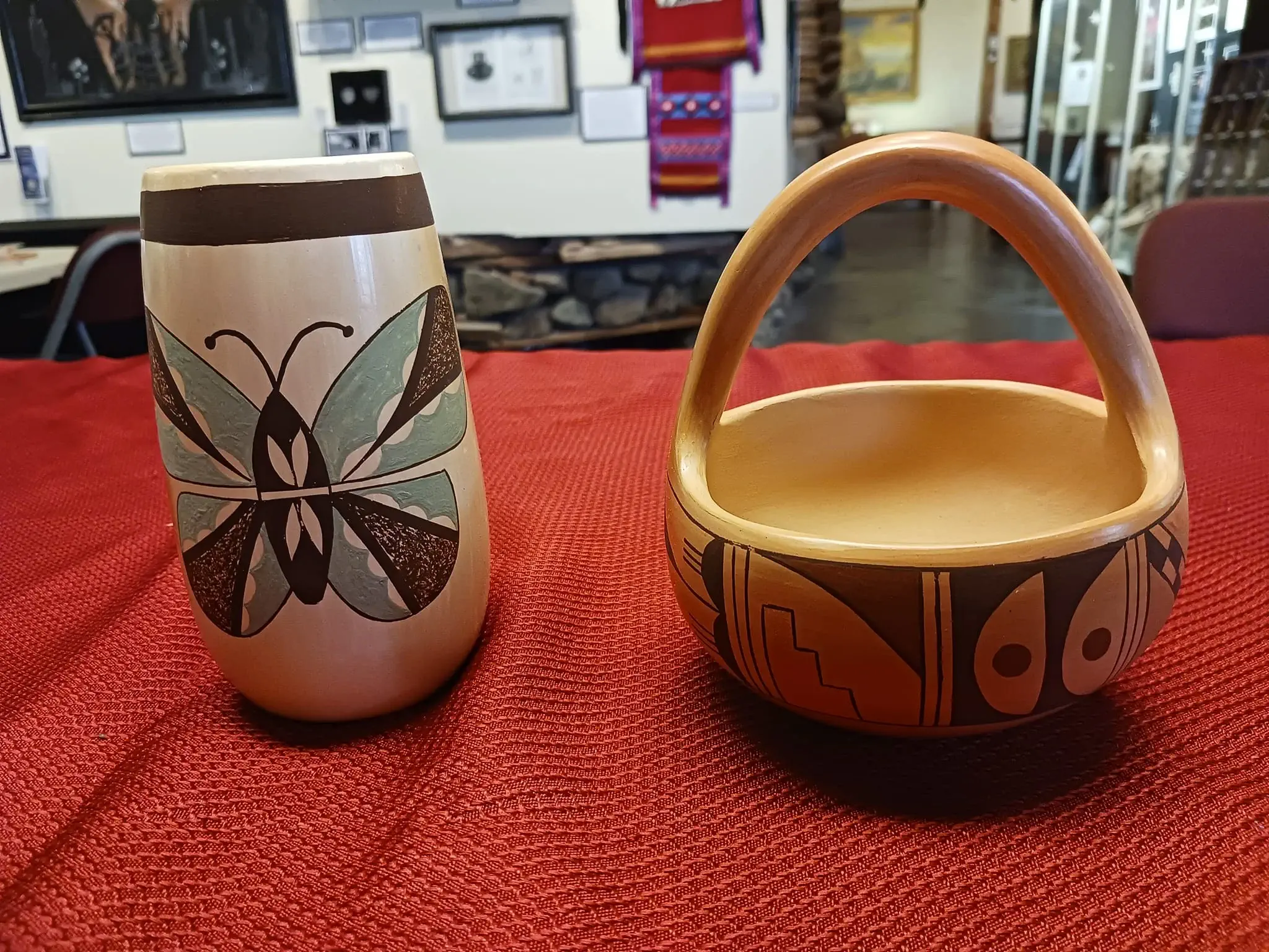 Guest Artist Dorothy "Dot" and Emerson Ami (Hopi-Tewa) with their pottery demonstrations and live po