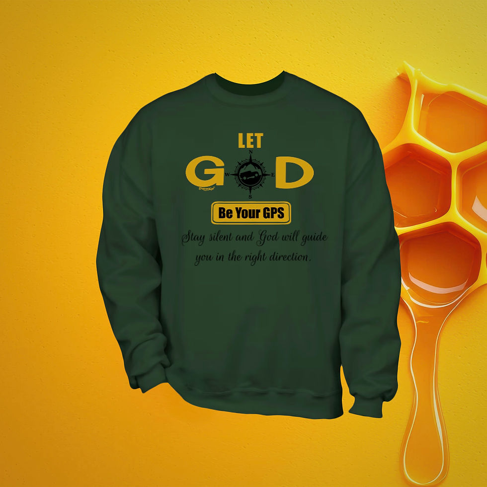 Faith-inspired T-shirt reading “Let God Be Your GPS” with inspirational guidance message