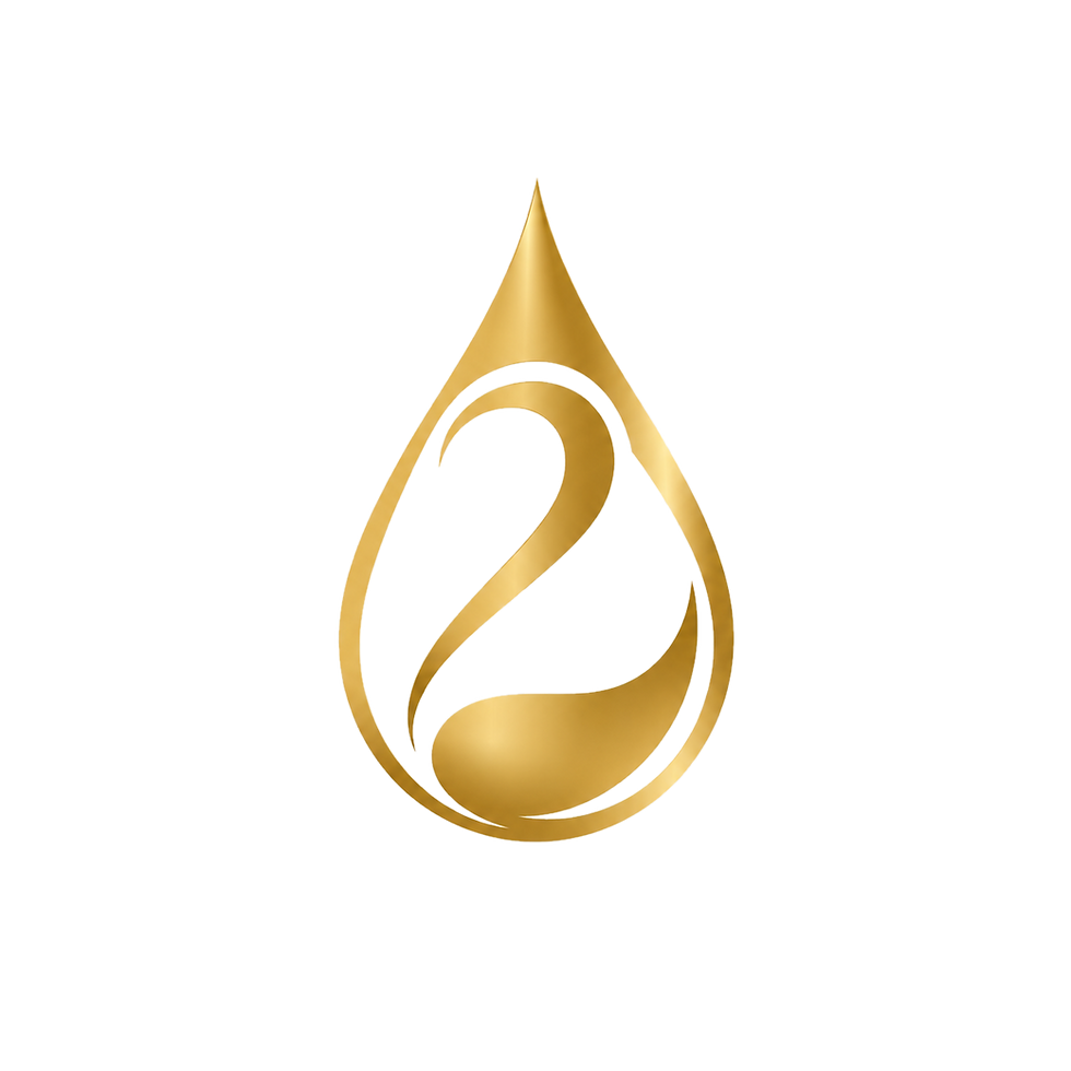 A number two in an oil drop