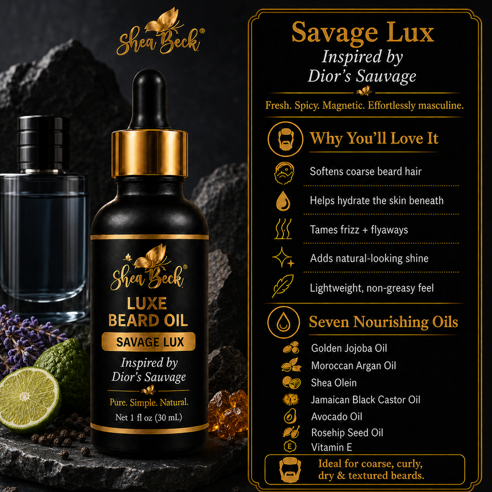 Shea Beck® Savage Lux Luxe Beard Oil (Inspired by Dior Savage)