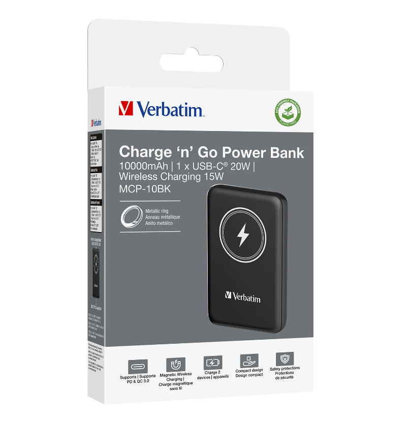 Thumbnail: [CCC認證產品] Verbatim  MagSafe Qi 15W PD 20W  10000mAh Battery MCP-10