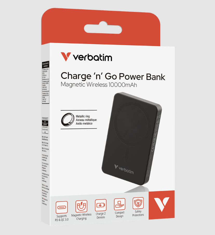 Thumbnail: Verbatim - Charge 'n' Go Power Bank Magnetic Wireless 10000mAh