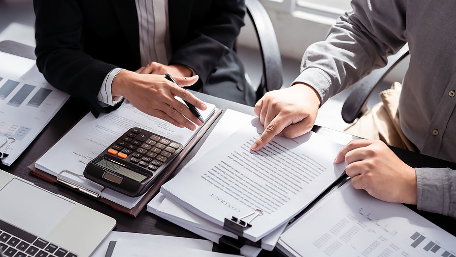 insurance to customer while businessman asking terms data of contract