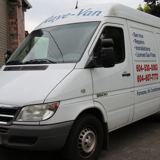 Front view of Raye-Van's van