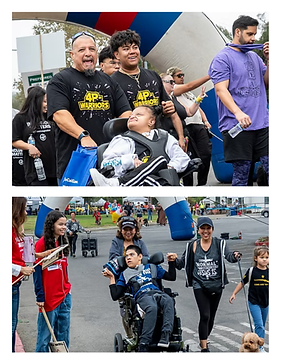 Participants at an engagement event supporting wheelchair users.