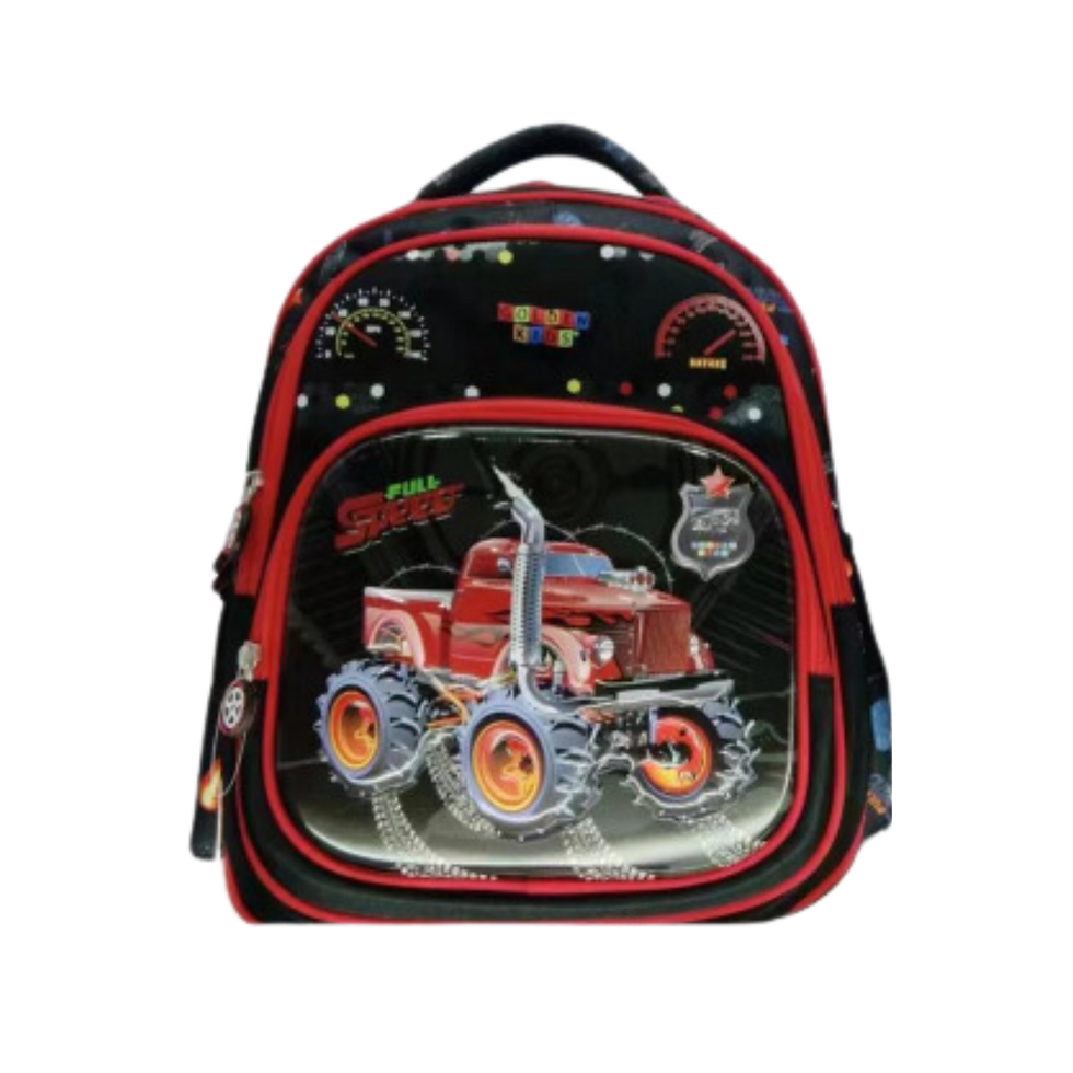 Miniatura: MOCHILA INFANTIL CAMINHÃO / 5 BOLSOS - ESTAMPA 3D E PUXADOR EMBORRACHADO