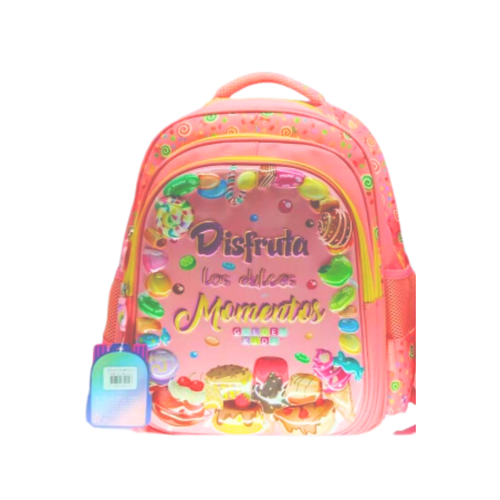 Miniatura: MOCHILA INFANTIL MOMENTOS/ 5 BOLSOS - ESTAMPA 3D E PUXADOR EMBORRACHADO
