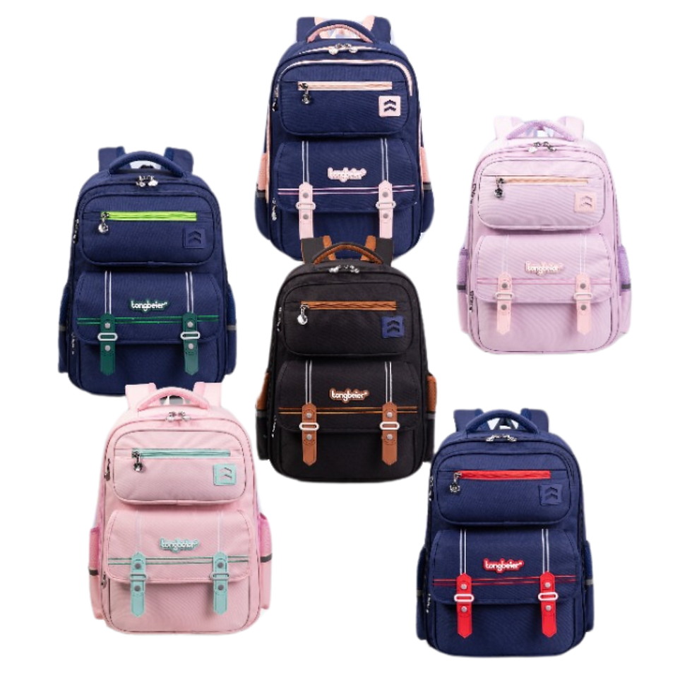 Miniatura: MOCHILA INFANTIL DE ALTA QUALIDADE / 5 BOLSOS - ALÇA COM DETALHES REFLETIVOS