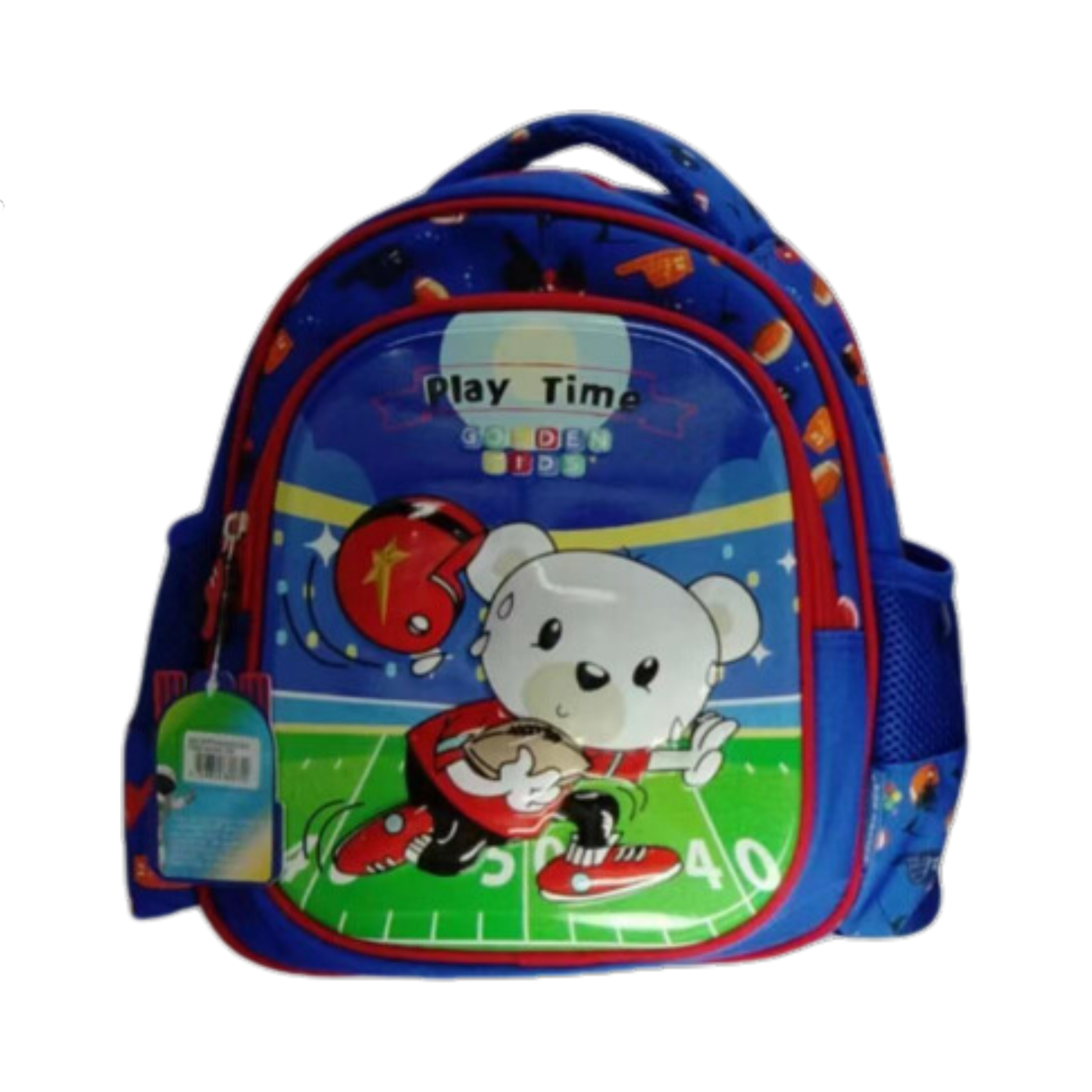 MOCHILA INFANTIL COALA/ 5 BOLSOS - ESTAMPA 3D E PUXADOR EMBORRACHADO