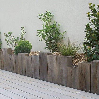 Traverse chêne massif pour bordures et retenues de terre