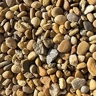 Gravier 6/16 roulé jaune pour allées et jardins méditerranéens