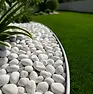 Galet blanc 40/60 pour jardins modernes et épurés